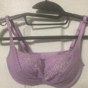 Victoria's Secret Lavender Lace Embellished Bra
